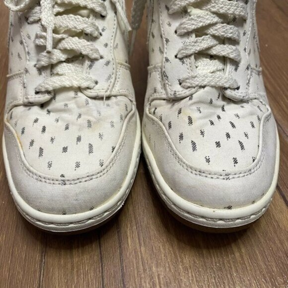 Nike Dunk Sky Hi White Print Hidden Wedge (543258-100) Shoes Sneaker SZ 8.5 - Picture 3 of 9